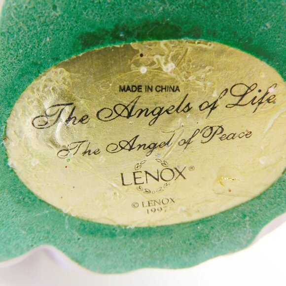 Vintage Lenox Angel of Peace Figurine Resin Angels of Life 11" - Picture 9 of 9